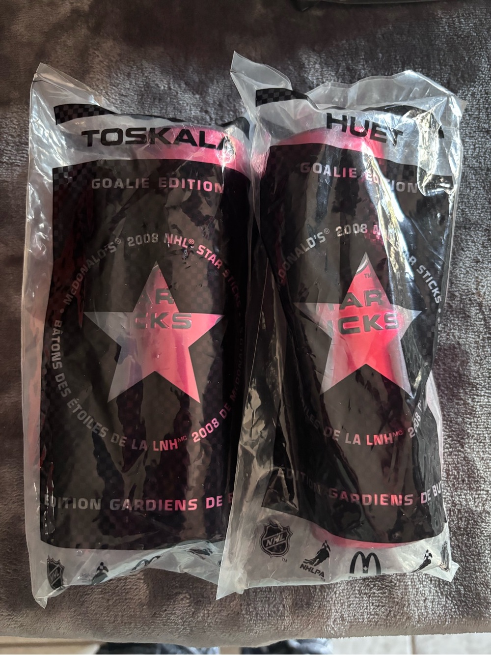 McDonald's NHL Star
Sticks Goalie Edition... Toskala & Huet Goalie